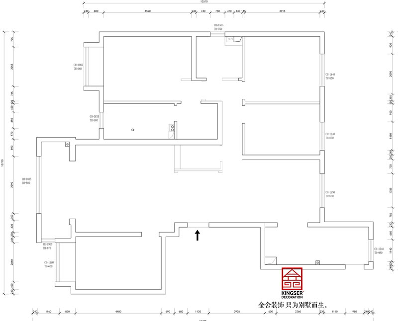 東南智匯城191平米戶型墻體新建圖